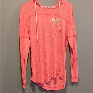 PINK Open Back Hoodie